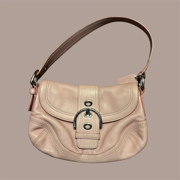 Coach vintage pink Leather Shoulder Bag - Picture 1 of 7